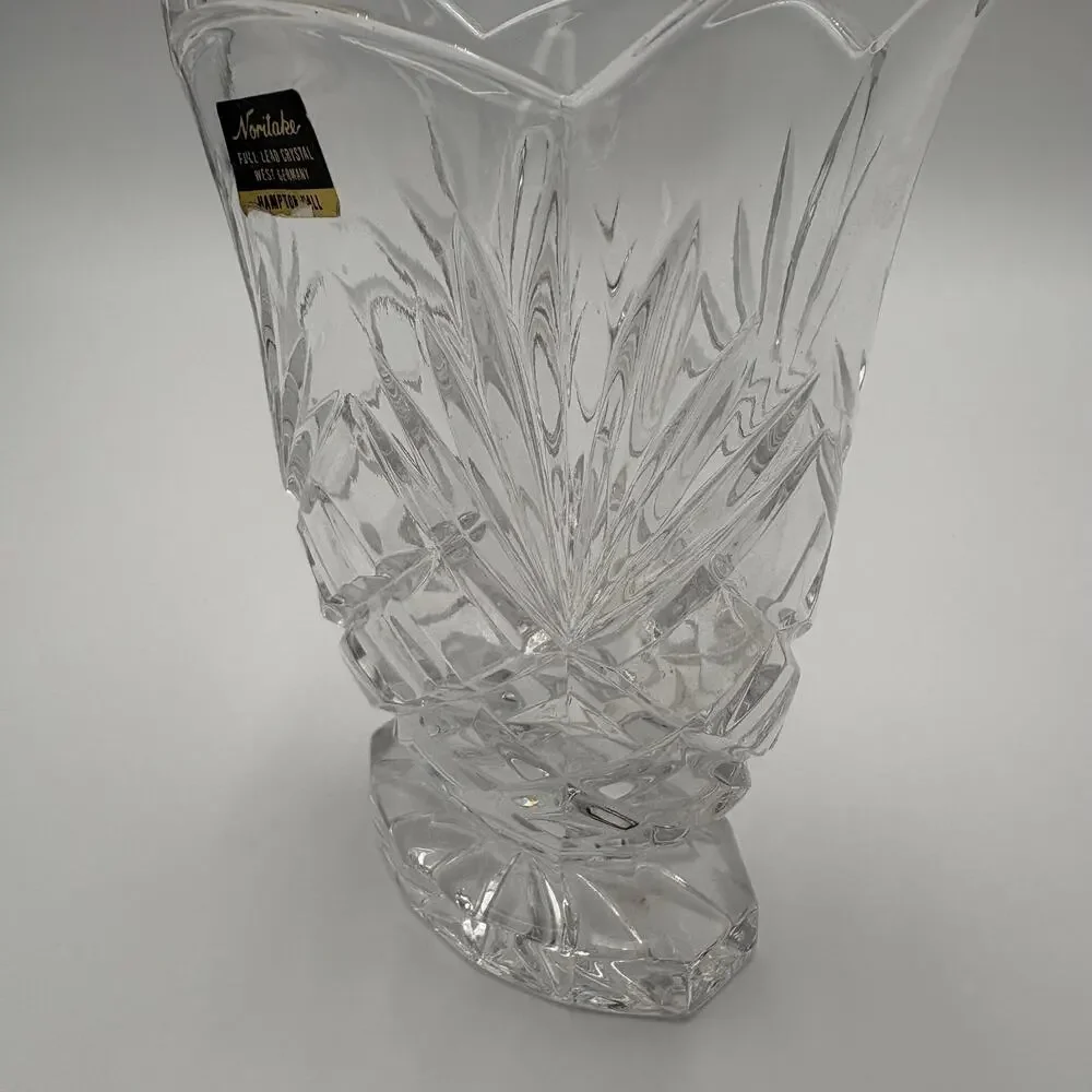 Vintage 1970s - 1980s Noritake Hampton Hall Full Lead Crystal Vase West Germany